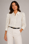 Pois Noir Blanc Blouse