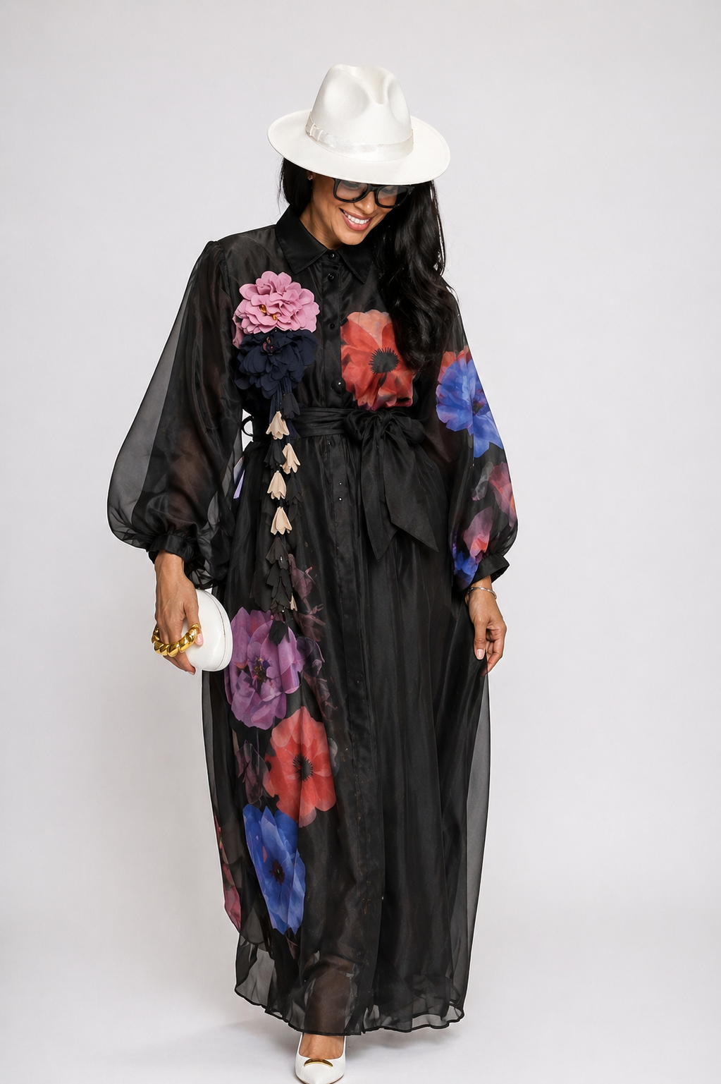 Abstract Fleur Maxi Dress