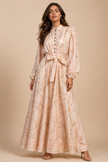 L'Or Rose Ribbon Maxi Dress