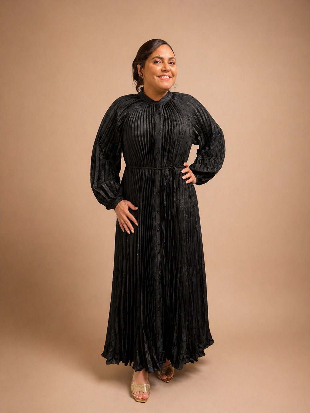 Noir Mockneck Maxi Dress