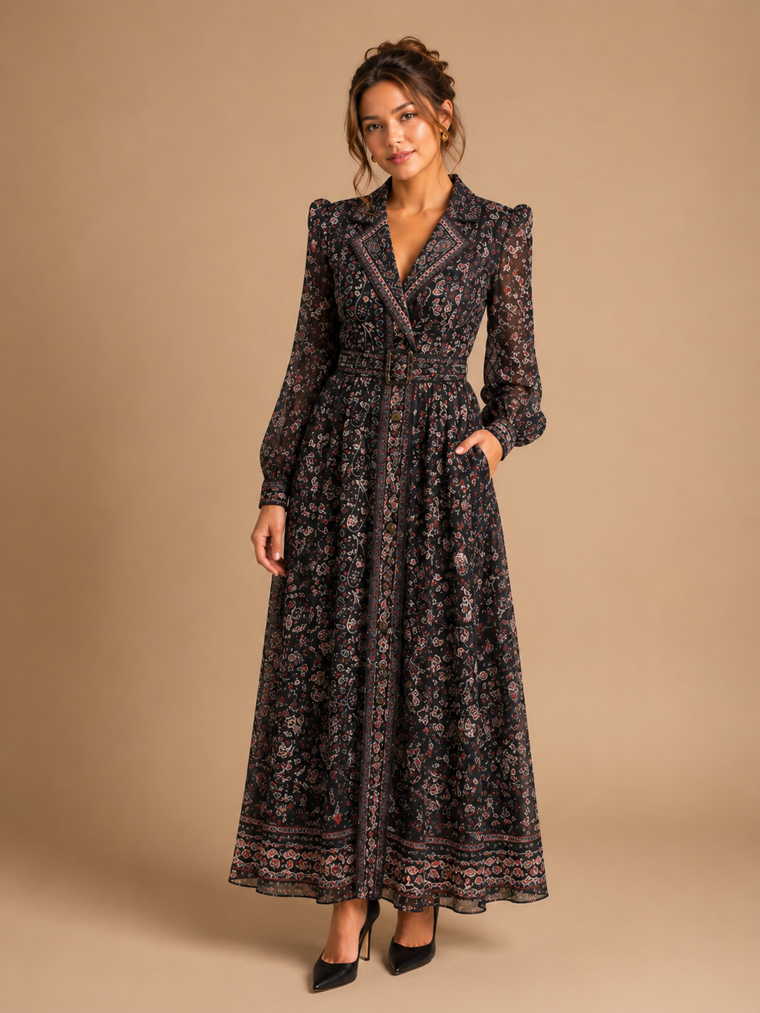 Noir Rouge Maxi Dress