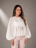 Créme Transparent Blouse