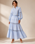 Dentelle Bleu Skirt & Top Set