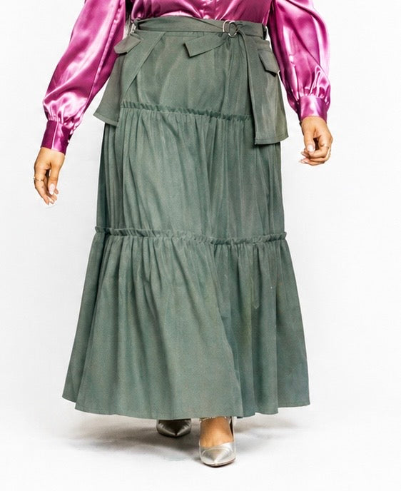 Grise Cargo Pouch Maxi Skirt