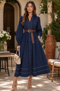 Bleu Marine Midi Dress