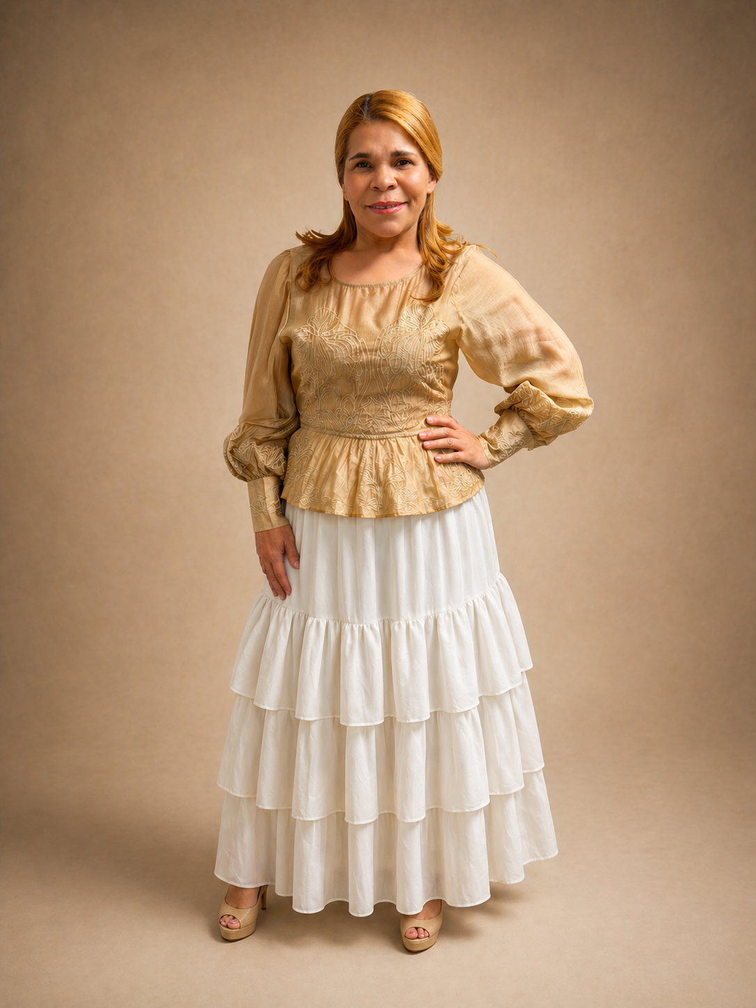 Taupe Flow Blouse