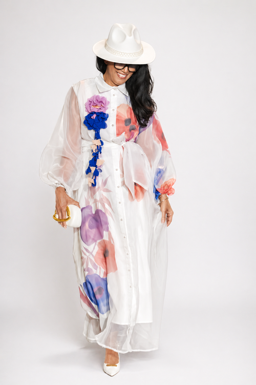 Abstract Fleur Maxi Dress