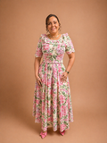 Rose Verte Fleur Maxi Dress