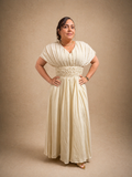 Créme Palourde Floor Dress