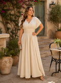 Créme Palourde Floor Dress