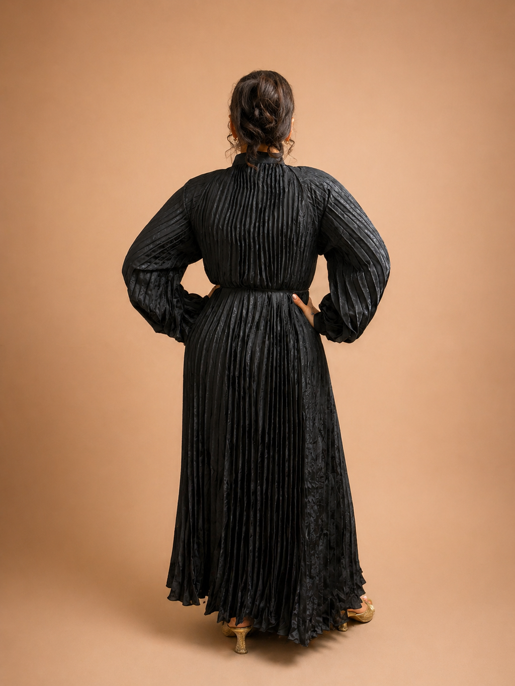 Noir Mockneck Maxi Dress