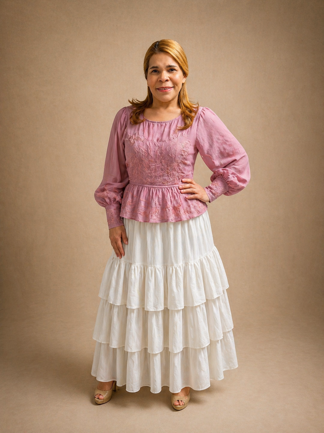 L'or Rose Flare Blouse