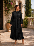 Noir Mockneck Maxi Dress