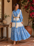 Lapis Lazuli Paisley Maxi Dress