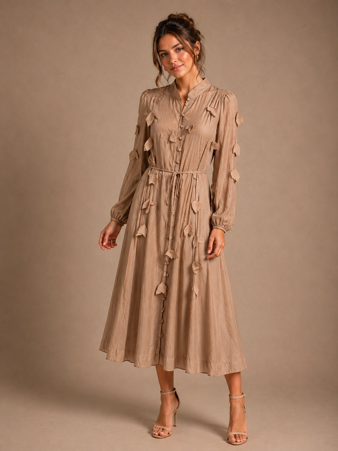 Taupe Blé Tea Dress