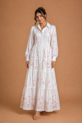 Pêche Blanc Maxi Dress