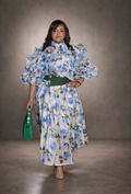 Azure Fleur Maxi Dress