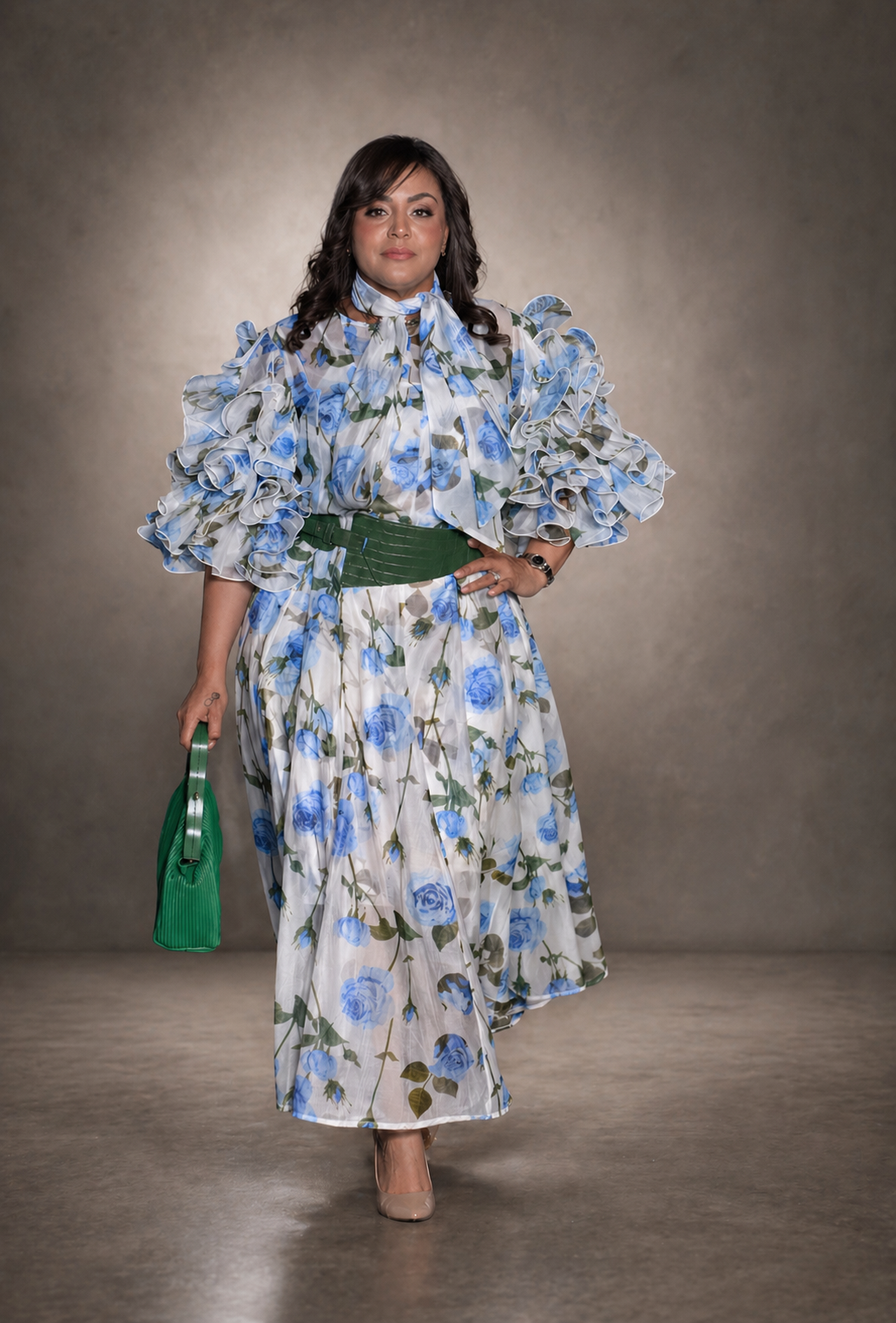 Azure Fleur Maxi Dress