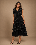 Noir Ruban Midi Dress