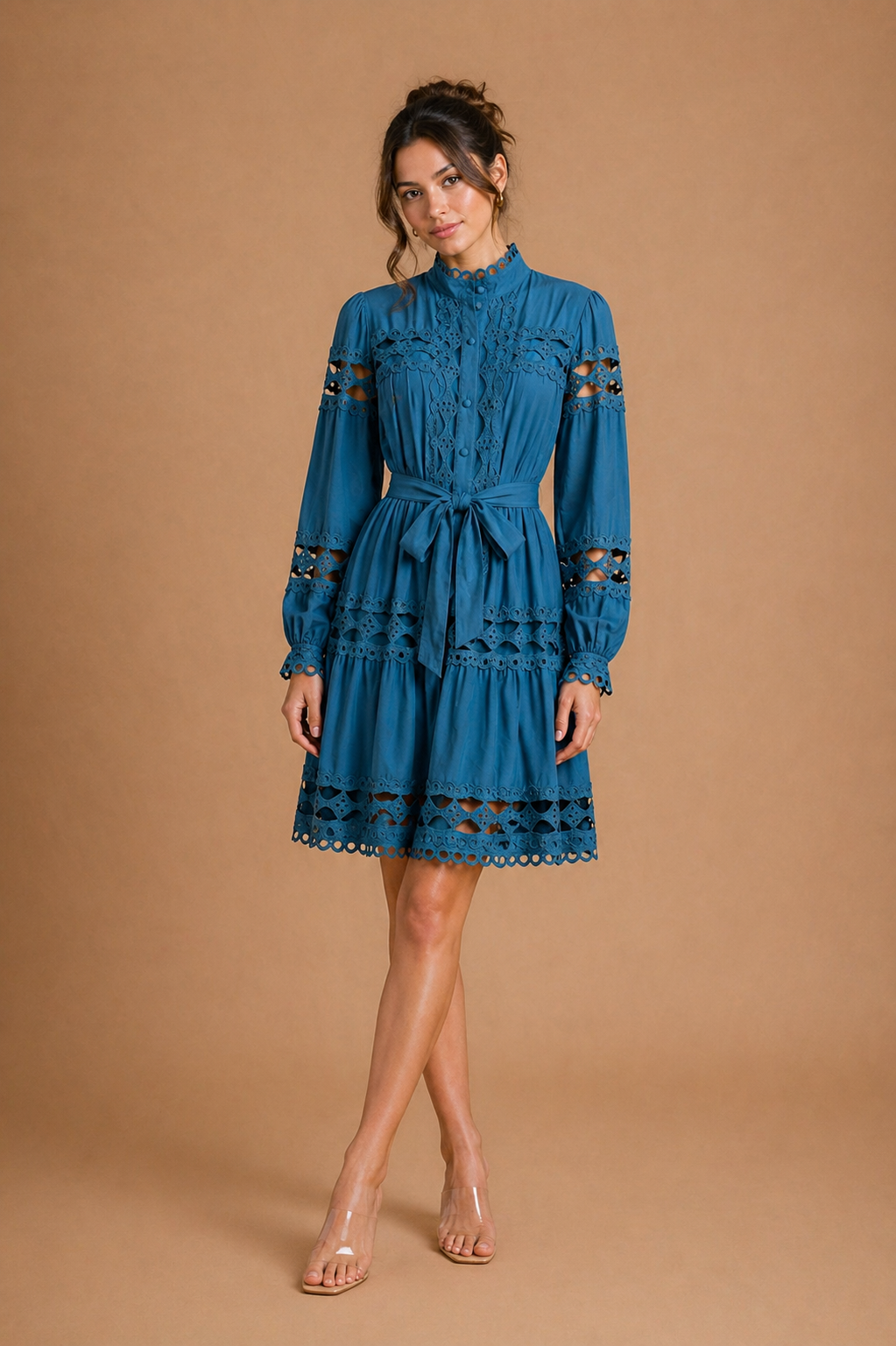 Azure Lace Tea Dress