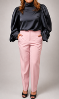Rose Pâle Slim Fit Trousers