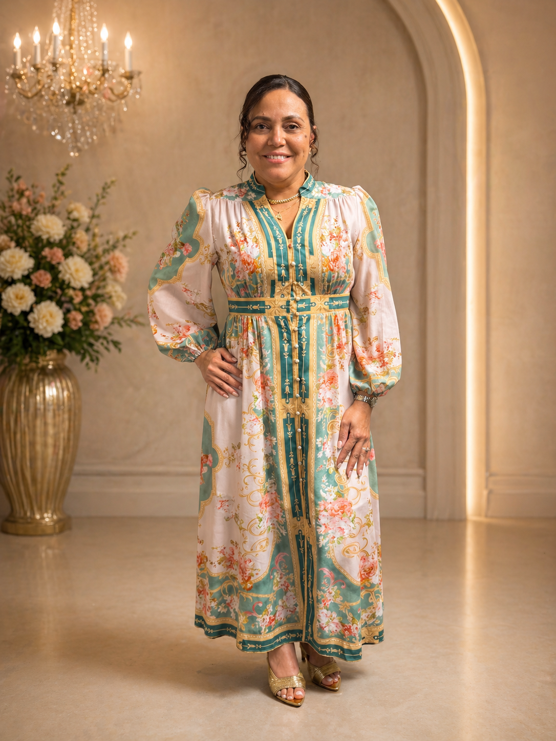 Algue Fleur Maxi Dress