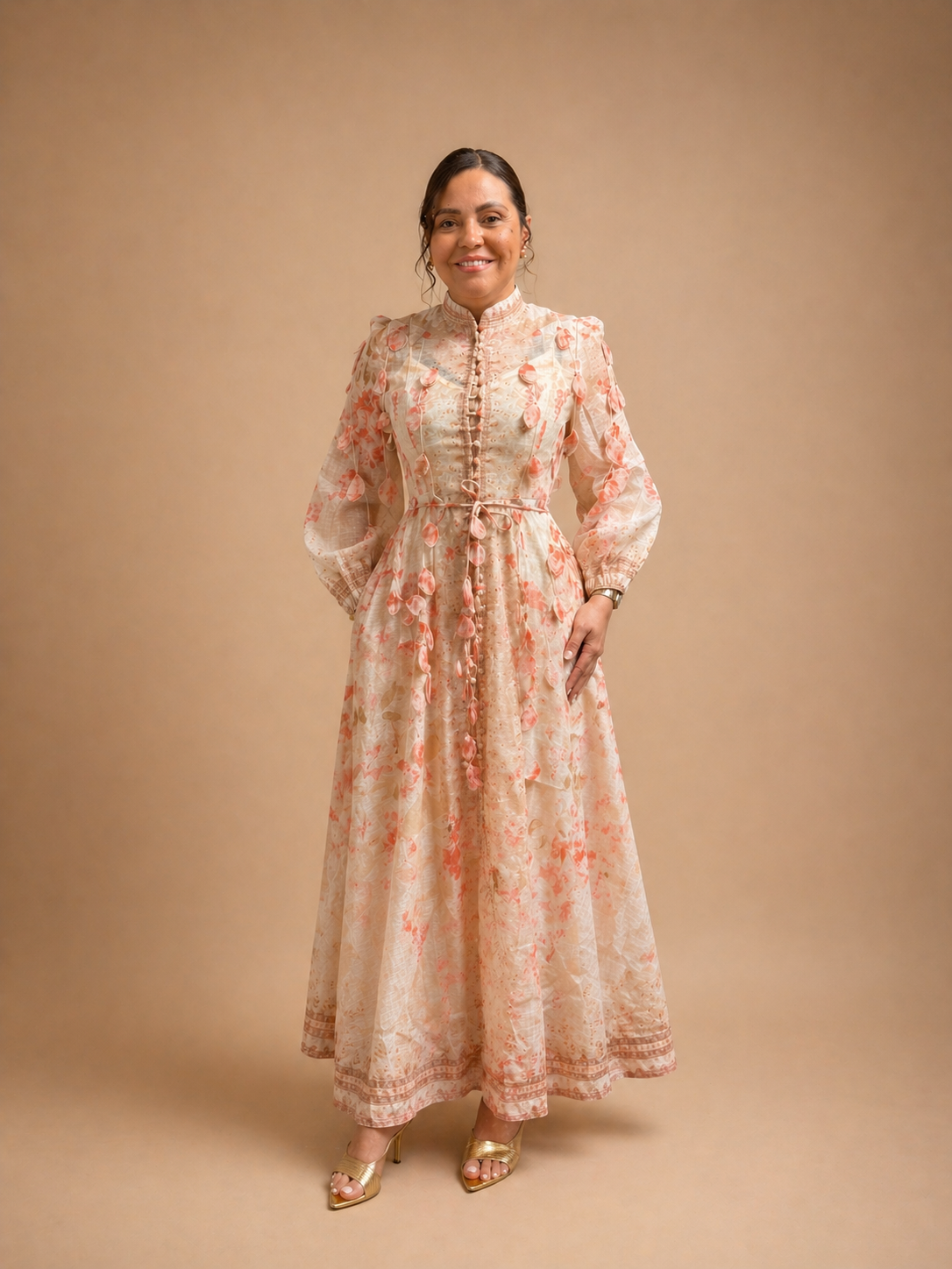 Blanc Pêche Maxi Dress