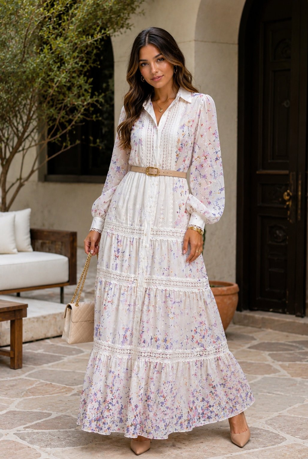 Violet Azure Fleur Maxi Dress