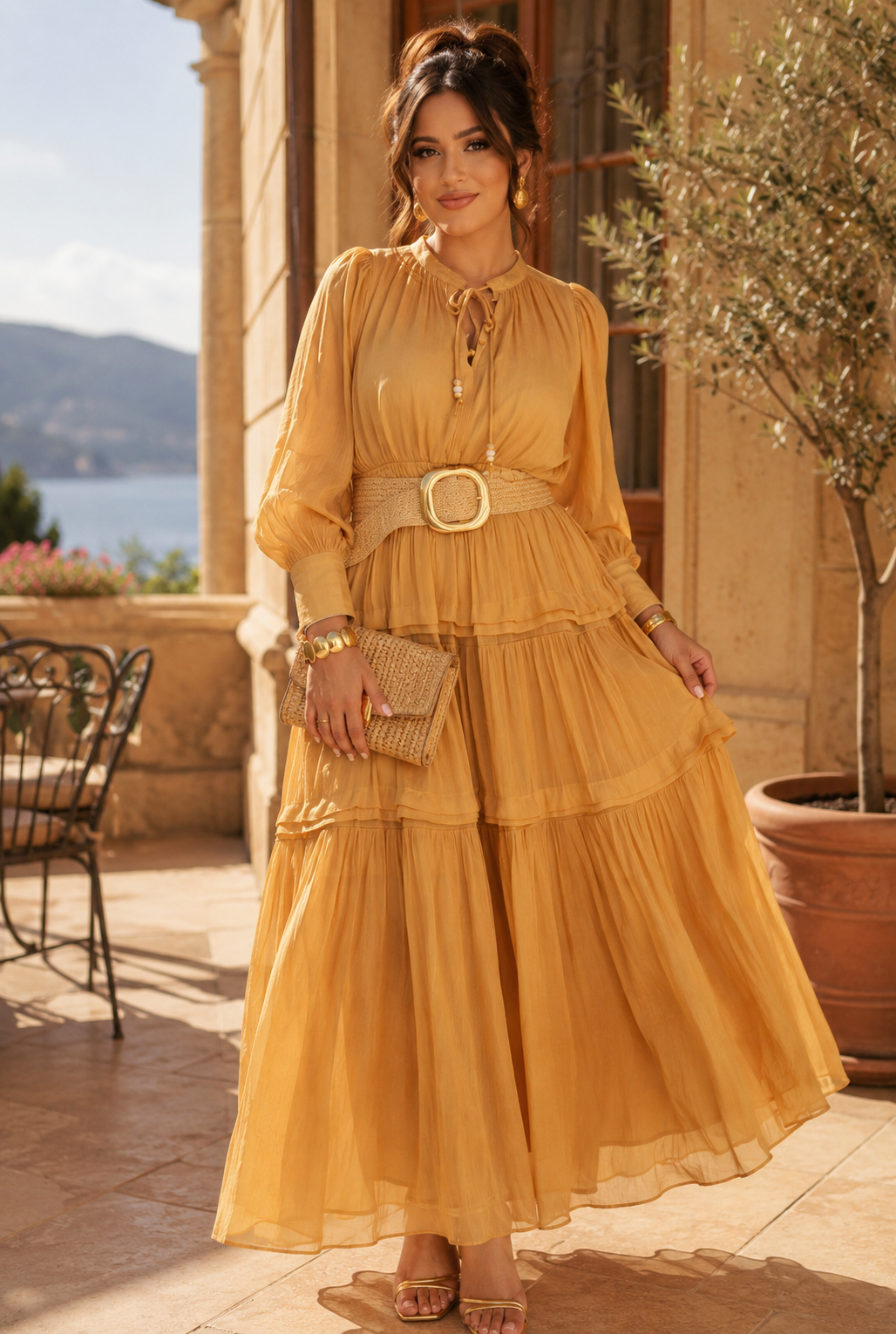 Verge d'or Maxi Dress
