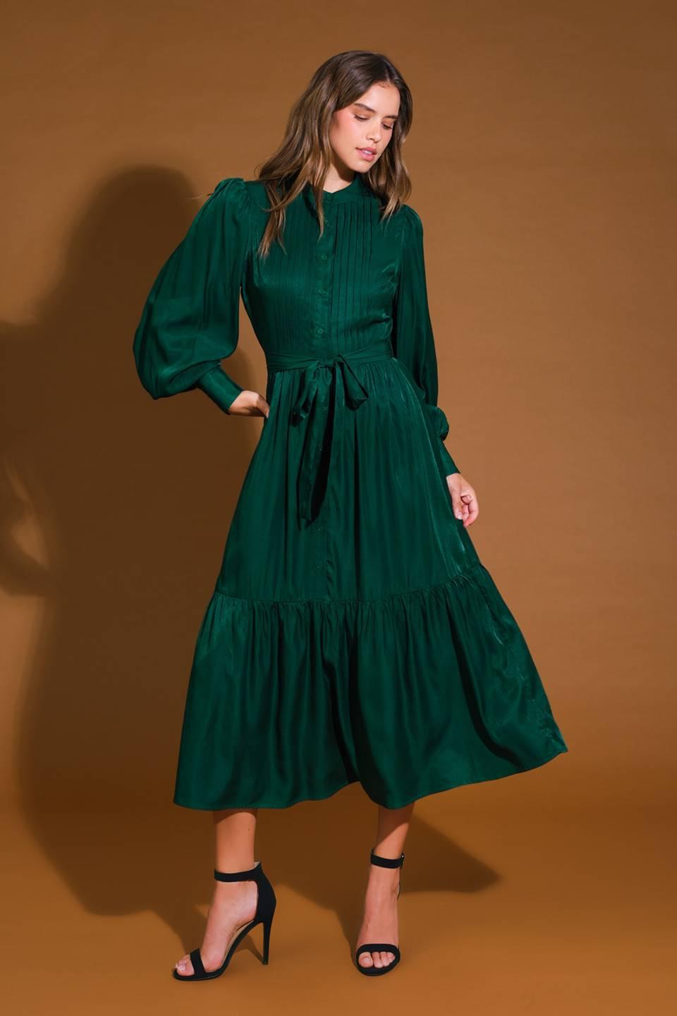 Emerald Midi Dress