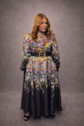 Noir Florale Maxi Dress
