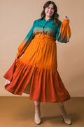 Coucher De Soleil Midi Dress
