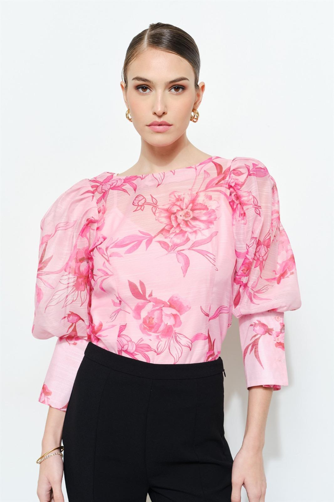 Rosé Floral Blouse
