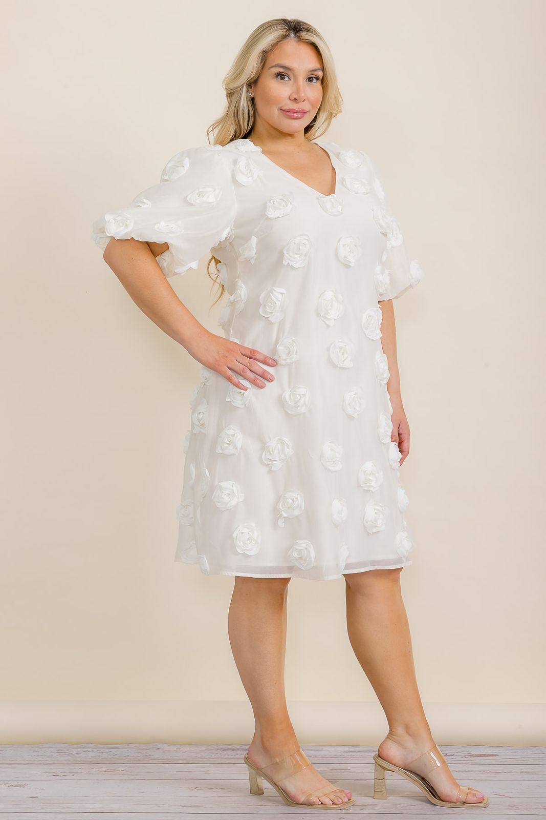 Blanc Rose Cocktail Dress