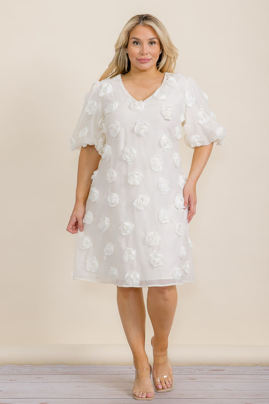 Blanc Rose Cocktail Dress