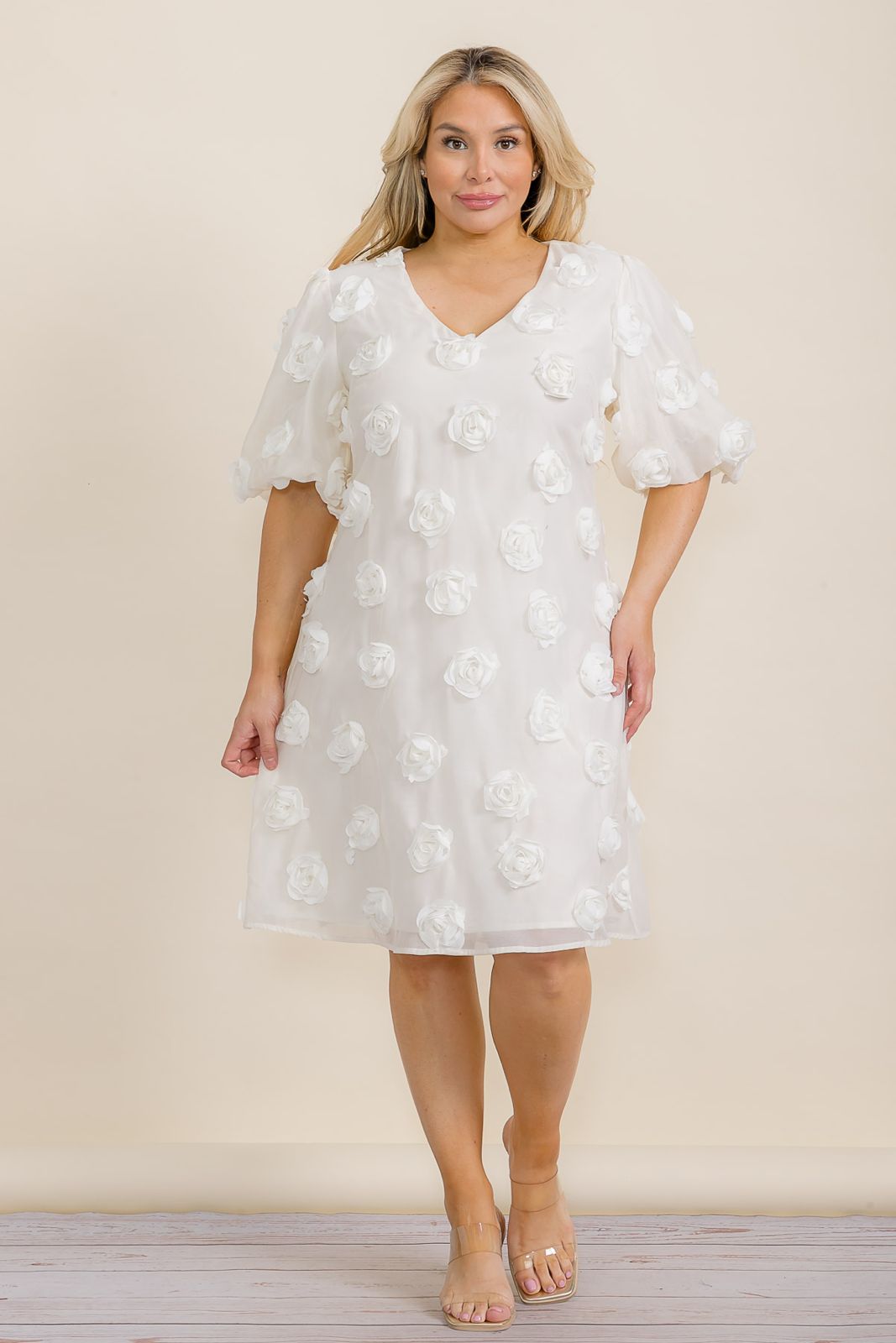 Blanc Rose Cocktail Dress