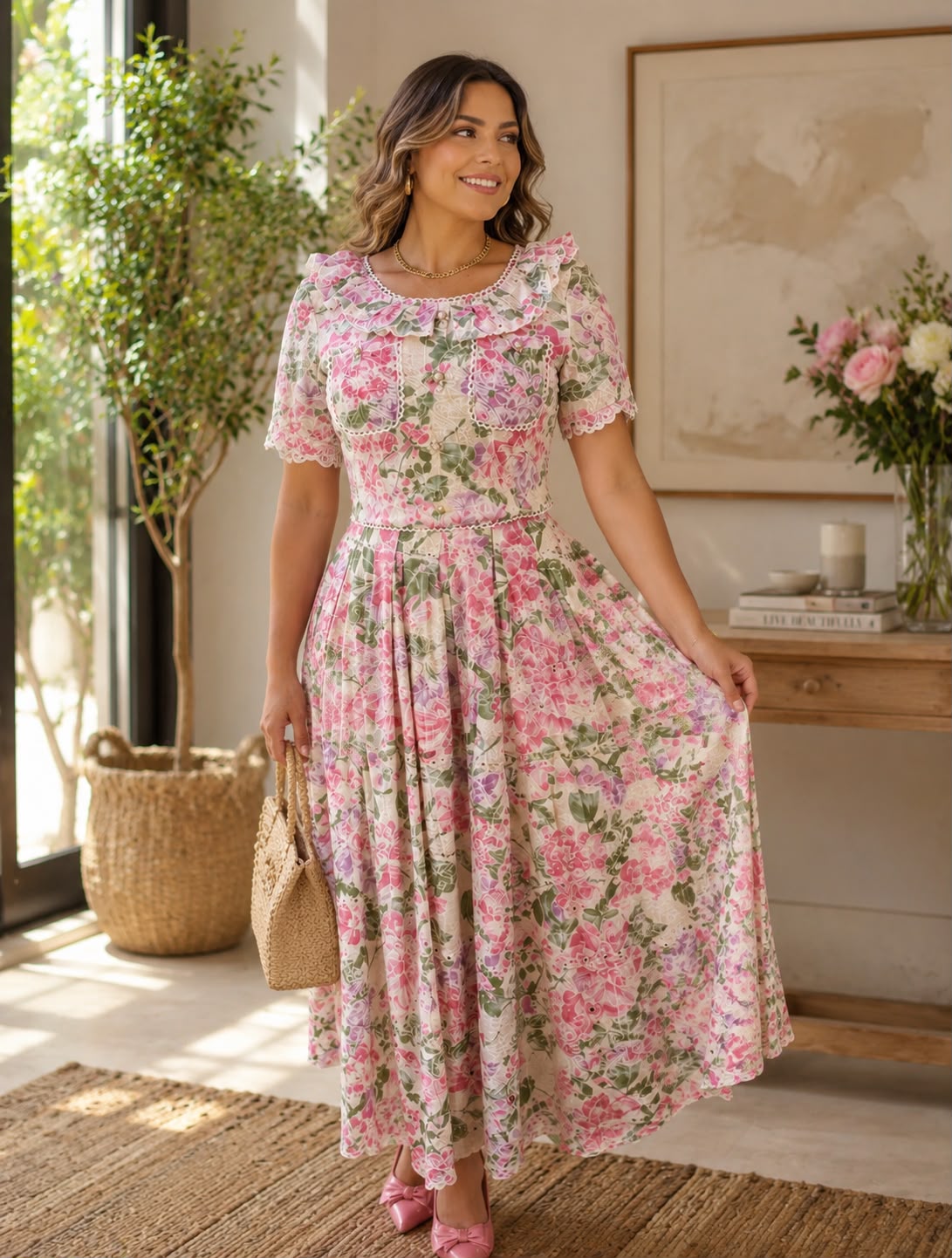 Florale Rose Maxi Dress