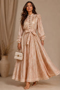 L'Or Rose Ribbon Maxi Dress