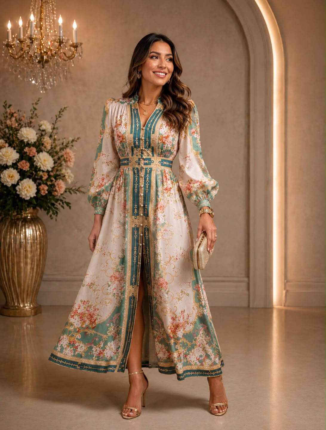 Algue Fleur Maxi Dress