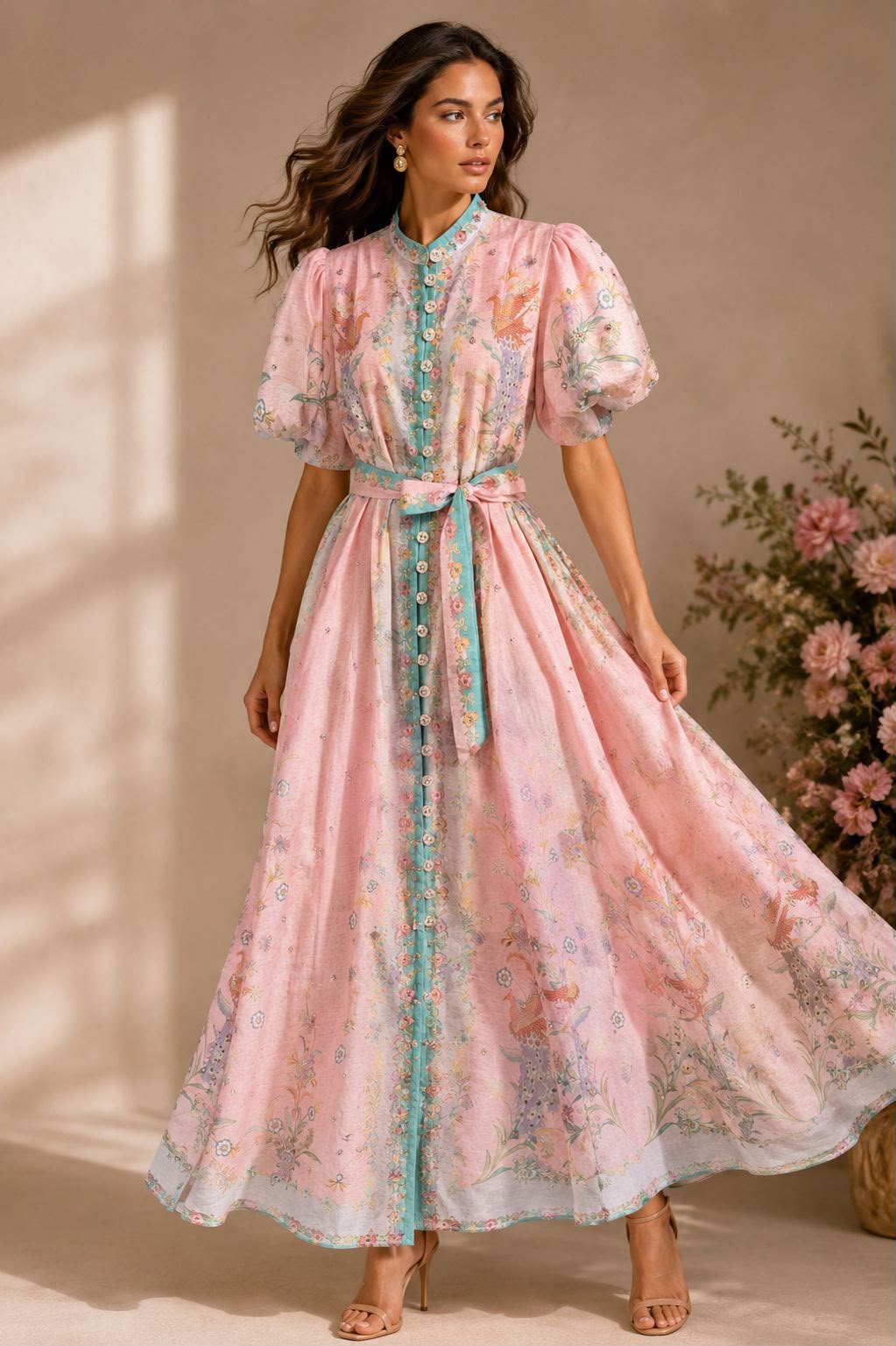 Rosé Emeraude Maxi Dress