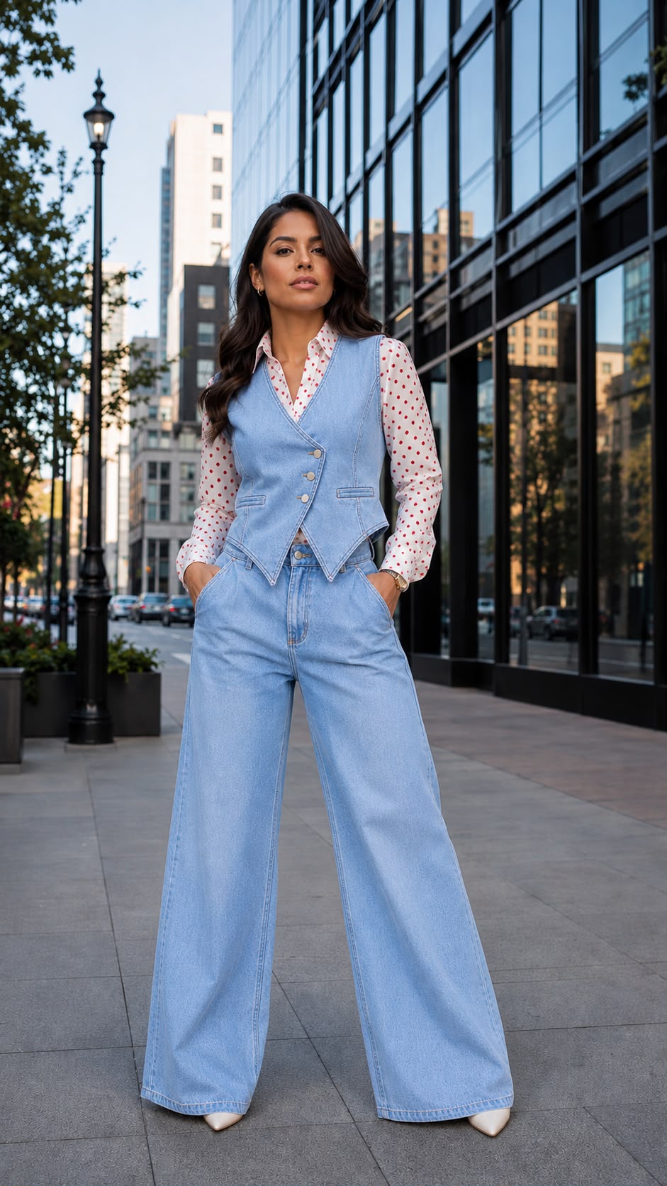 Denim Archivo Bleu Jean & Jacket Set